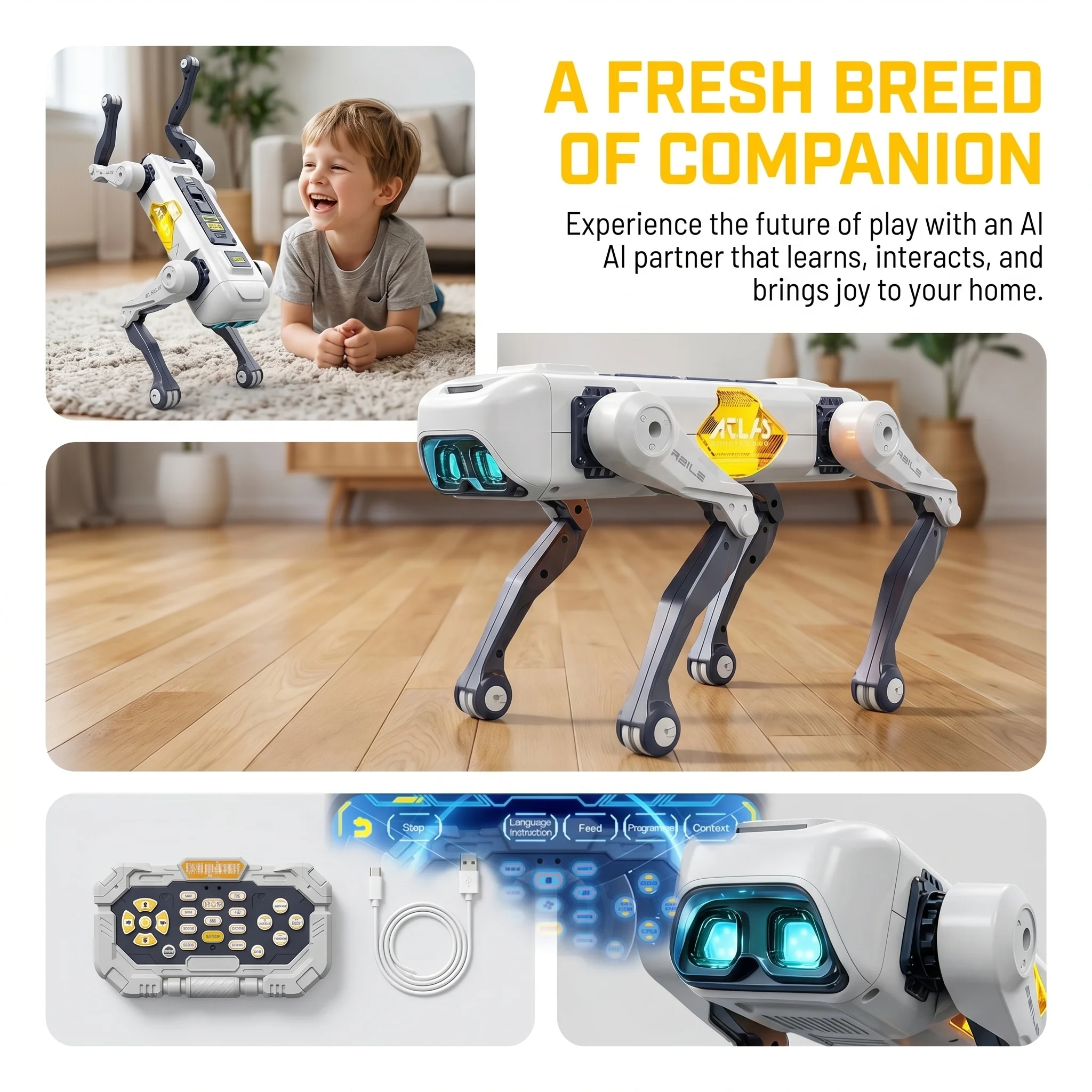 AI Smart Robot Dog, Voice & AP - Drone Kit With Camera recension och pris