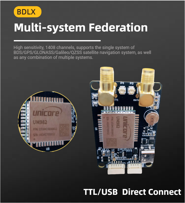 UM982 Dual Antenna RTK GNSS Mo - Drone Kit Hexacopter recension och pris